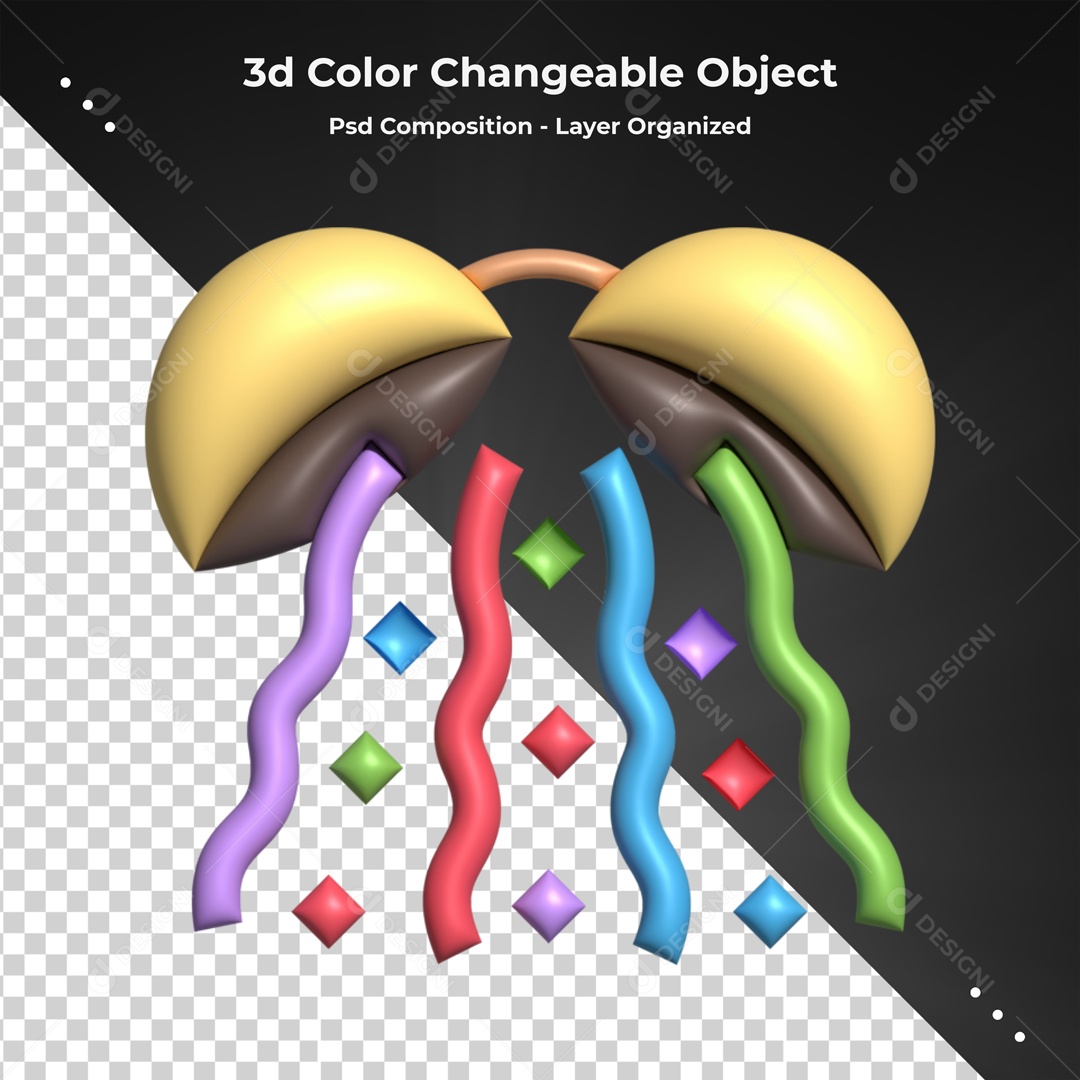 Elemento De Confete Para Composição PSD