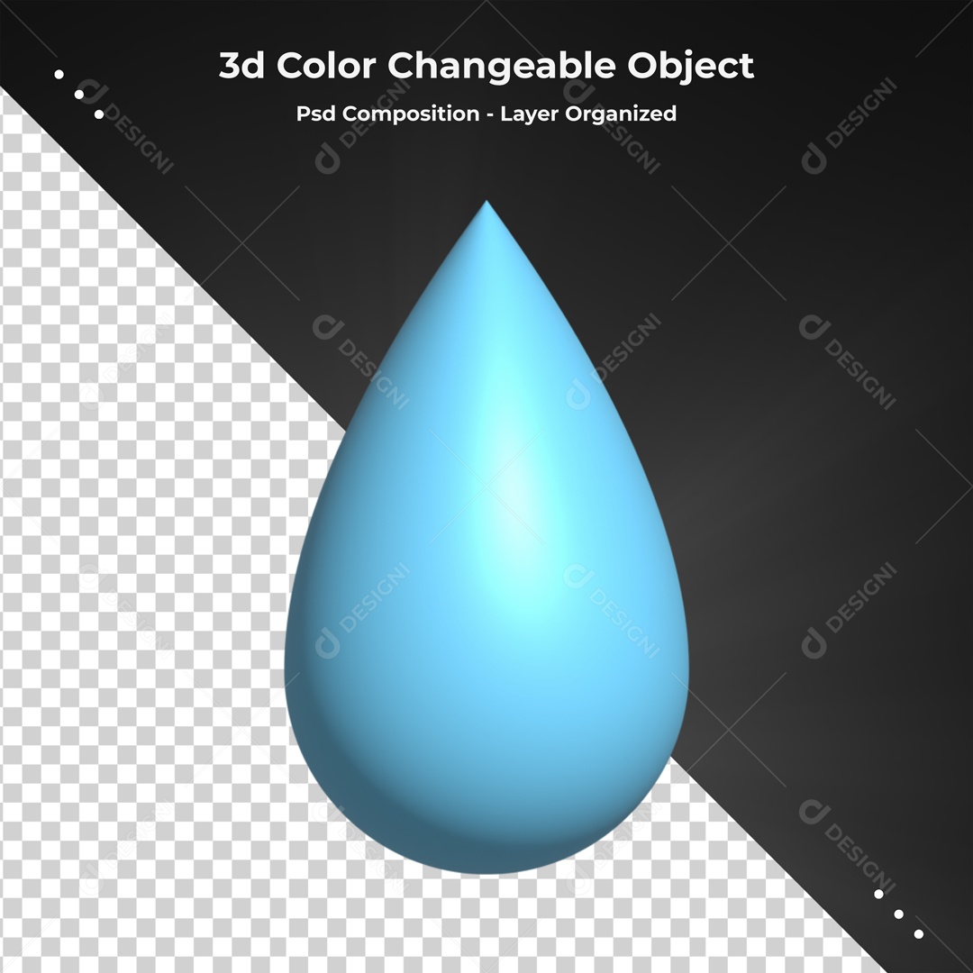 Elemento De Gota D´agua Para Composição PSD