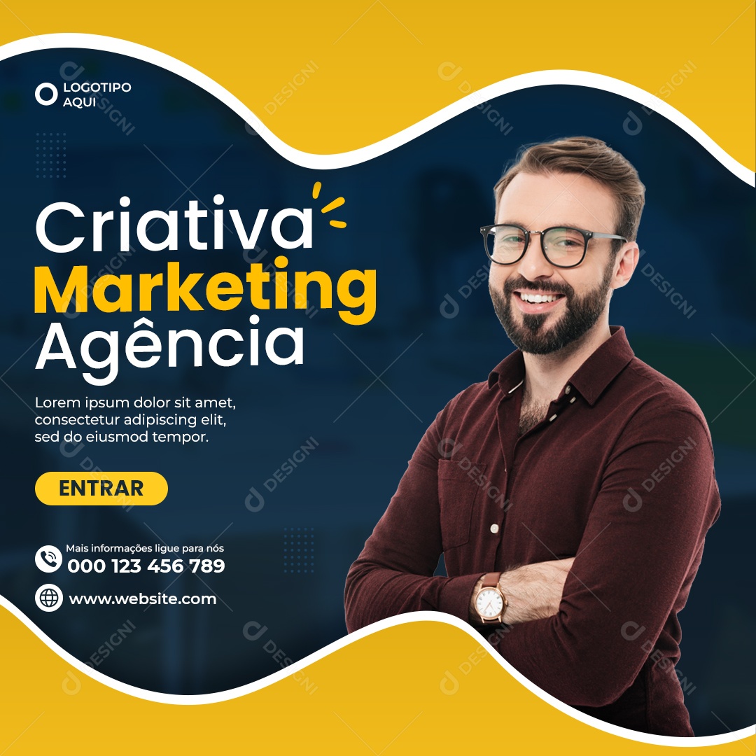 Criativo Agência Marketing Digital Social Media PSD Editável