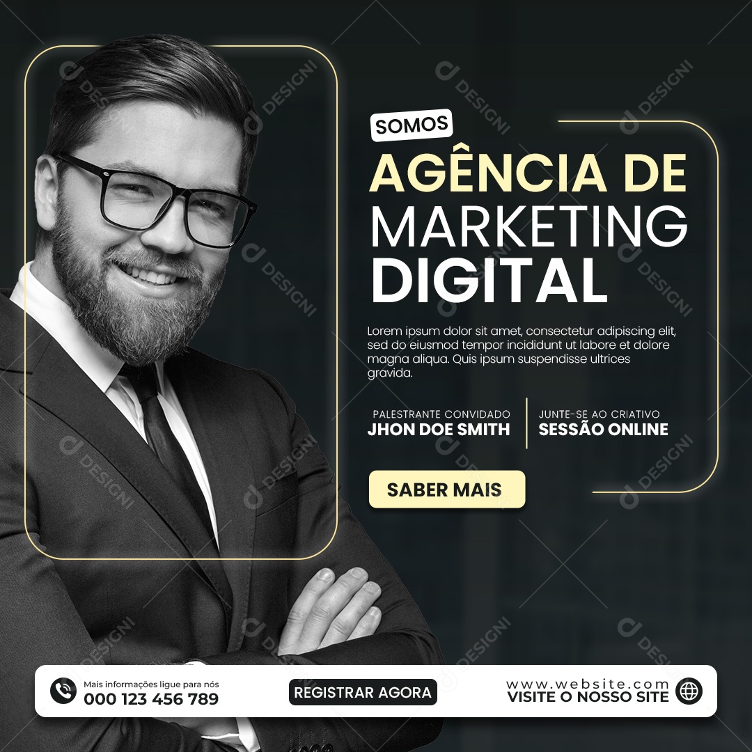 Criativo Agência Marketing Digital Social Media PSD Editável