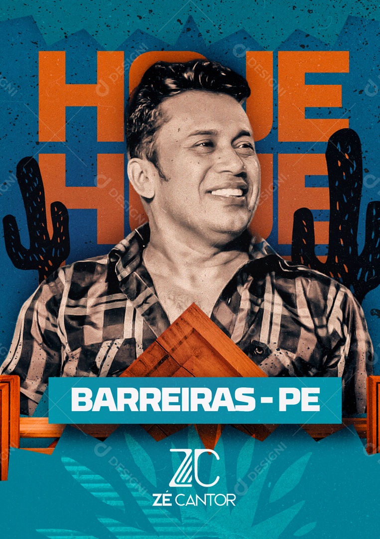 Social Media Flyer Zé Cantor Show PSD Editável