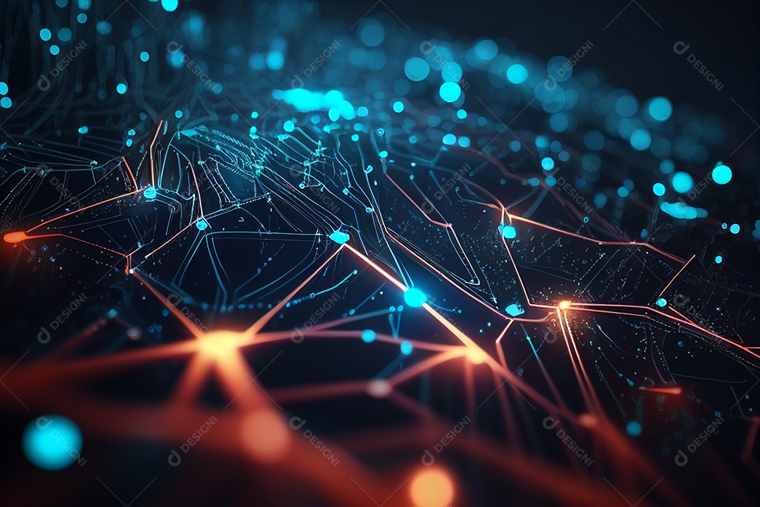 Background de tecnologia abstrato futurística IA