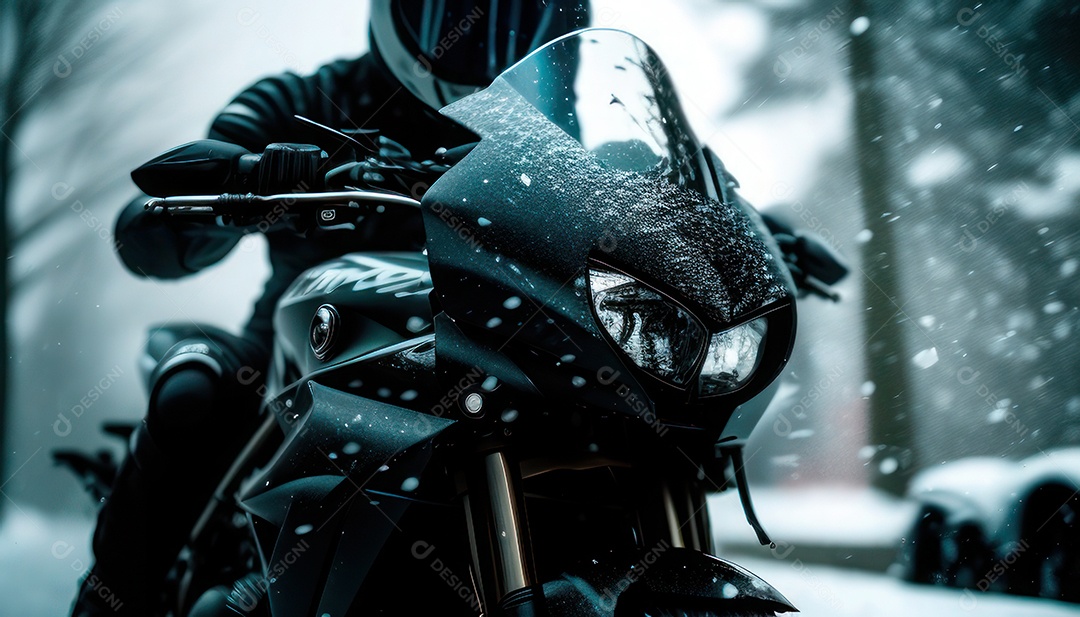 Pessoa jovem pilotando sua motocicleta.