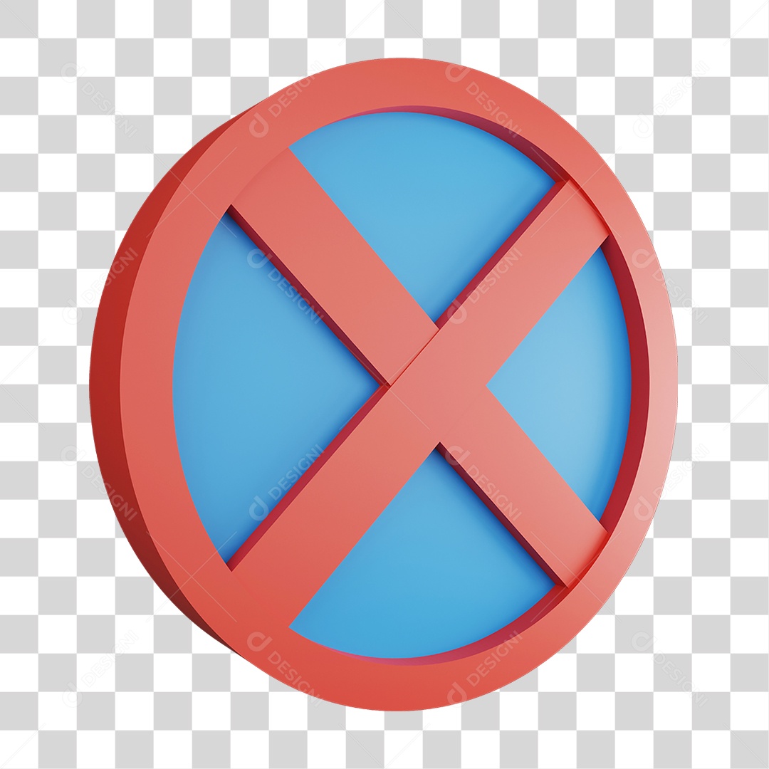 Placa de Aviso Proibido PNG Transparente