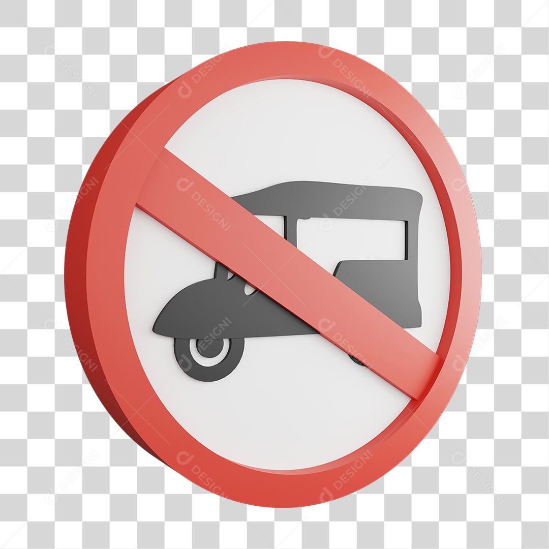 Placa de Aviso Proibido PNG Transparente