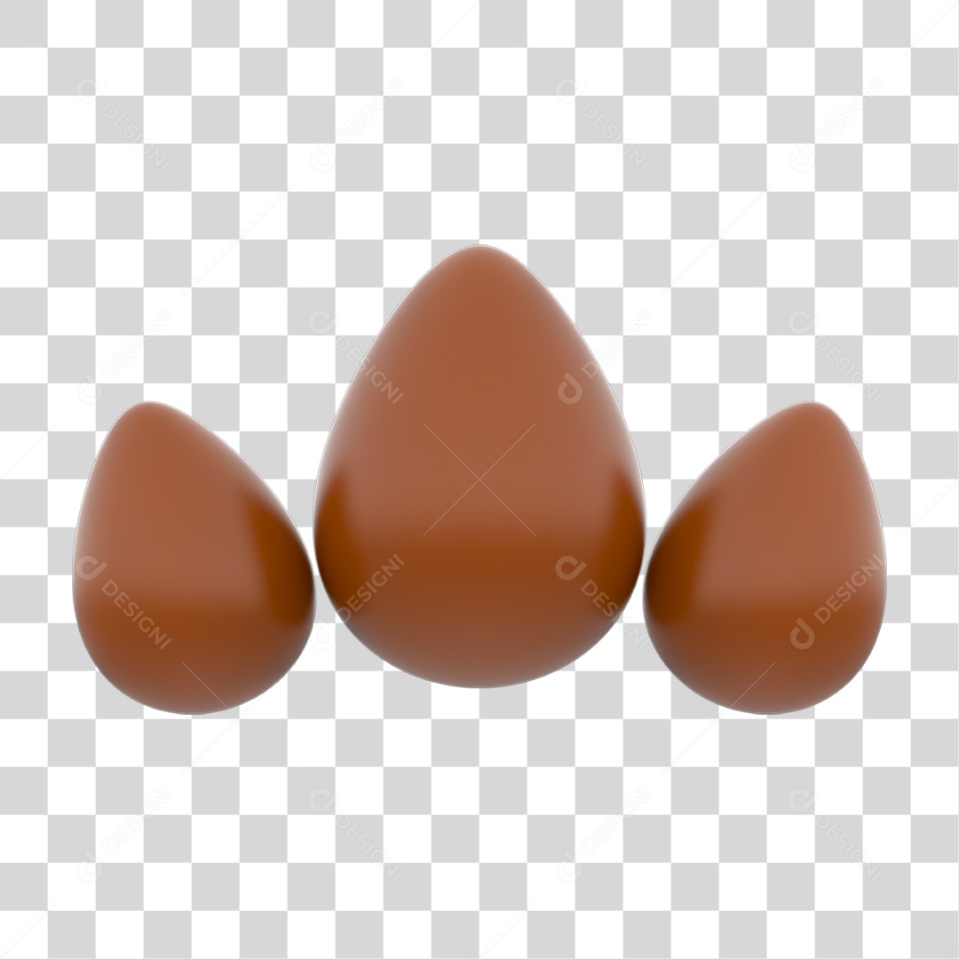 Ovo de Chocolate Para a Páscoa PNG Transparente