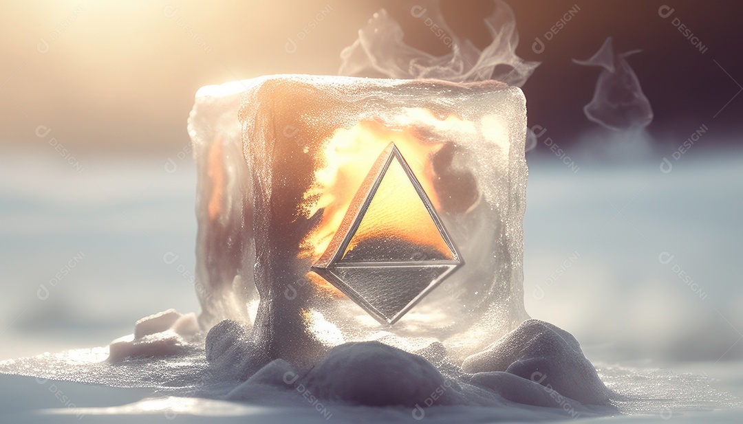 Criptomoeda sobre fundo isolado.