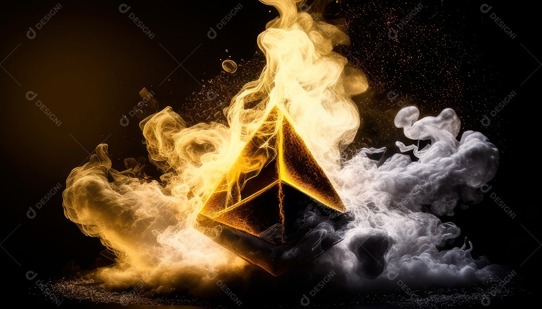 Criptomoeda sobre fundo isolado.