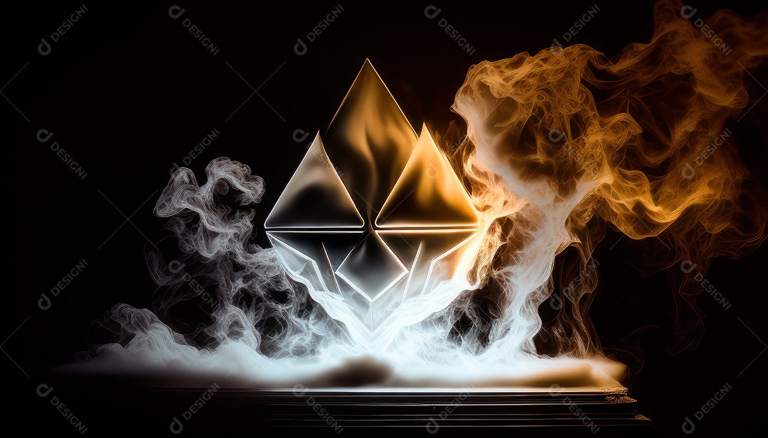 Criptomoeda sobre fundo isolado.