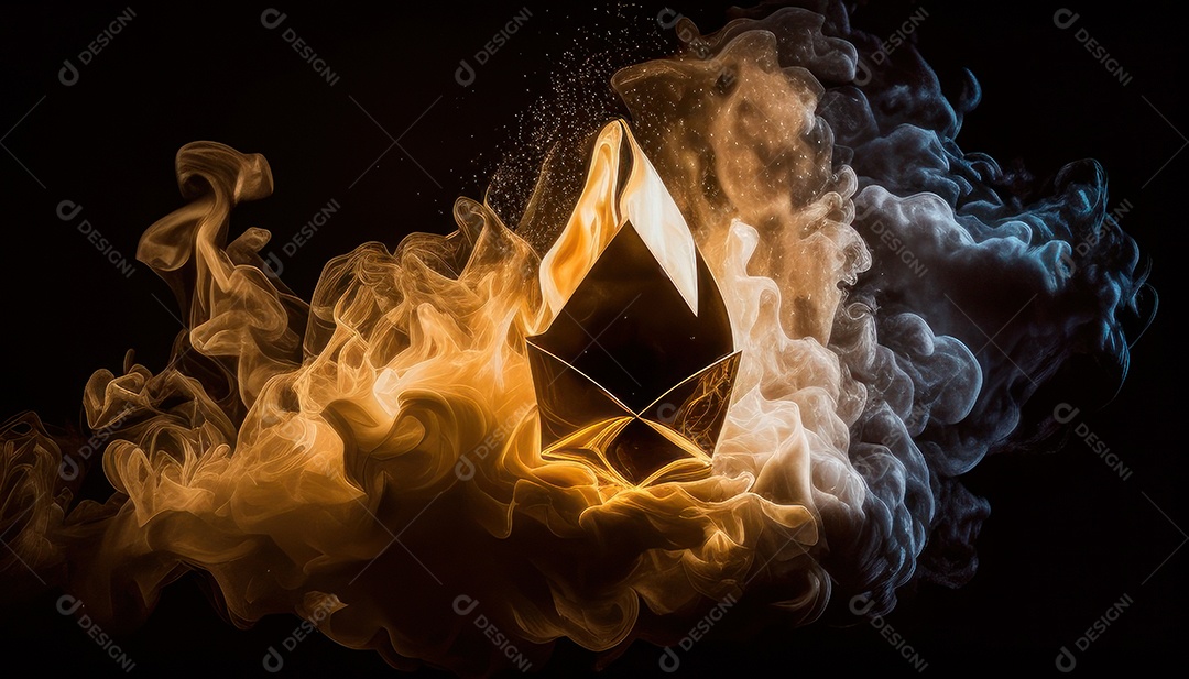 Criptomoeda sobre fundo isolado.