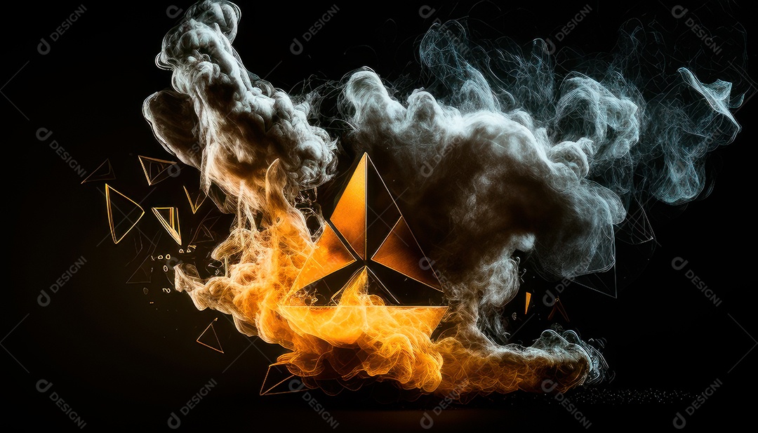 Criptomoeda sobre fundo isolado.