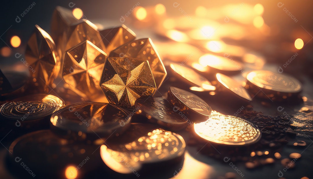 Criptomoeda sobre fundo isolado.