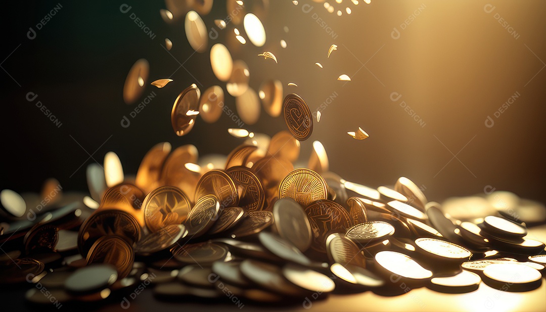 Criptomoeda sobre fundo isolado.