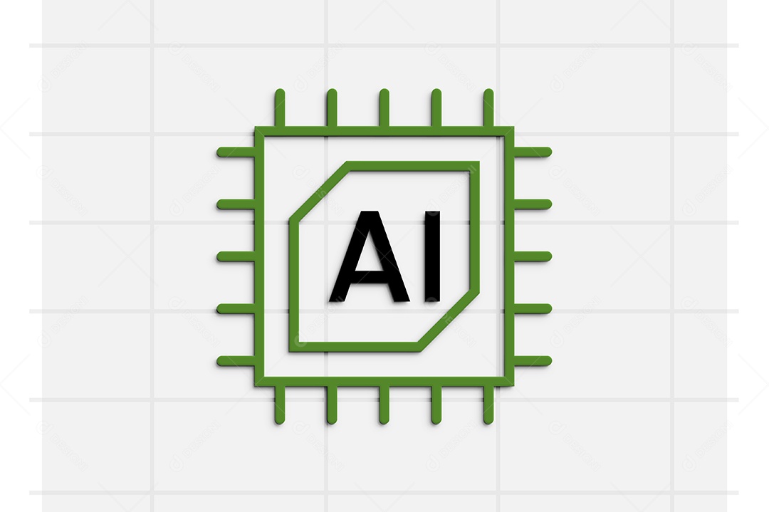 AI Chip Logo Logotipo Empresarial AI + EPS Editável