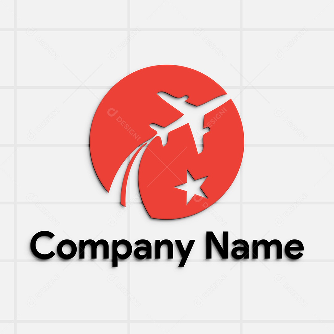 Airline Company Logo Logotipo Empresarial AI + EPS Editável