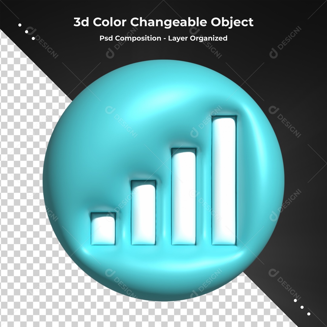 Icone Azul De Dados para Composição PSD