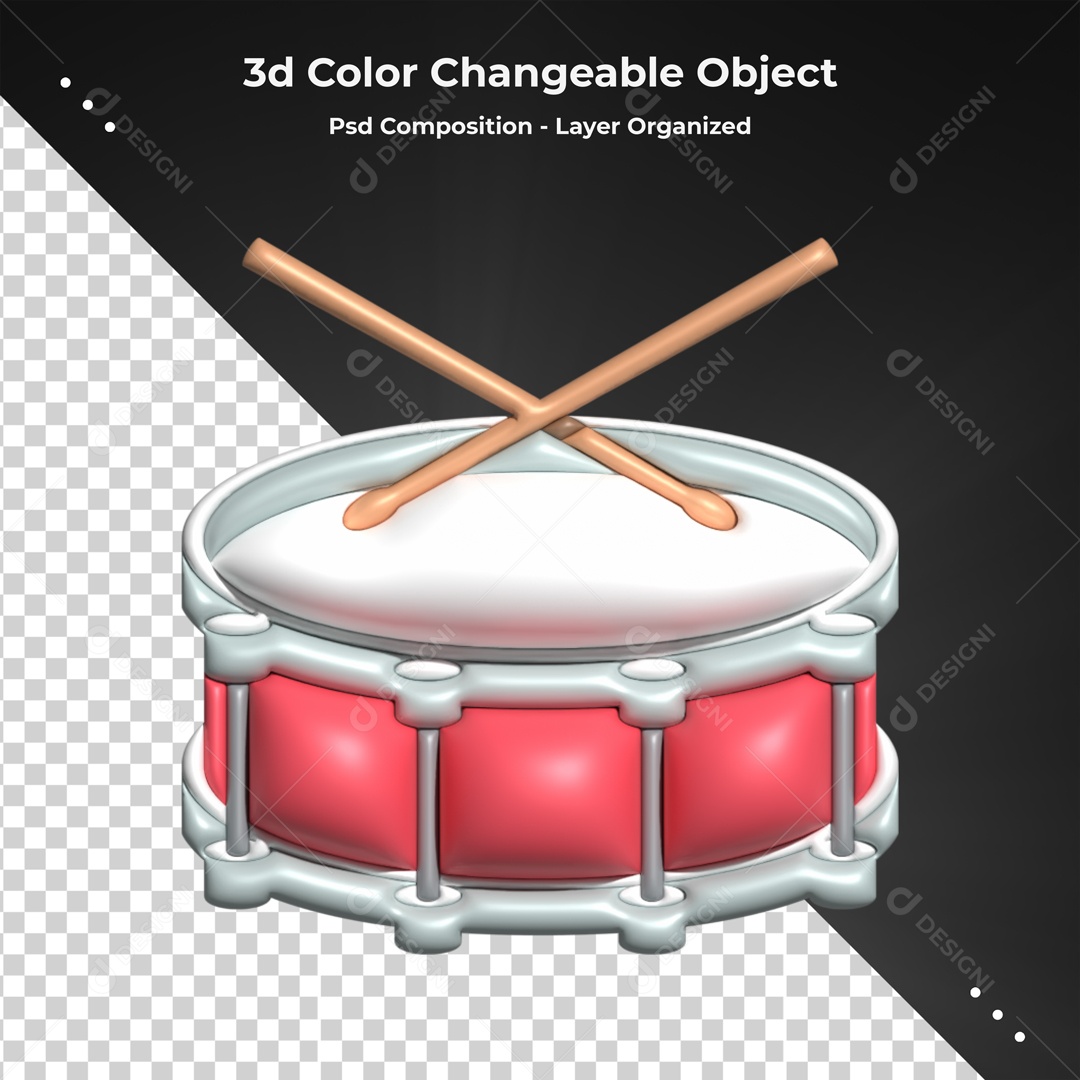 Elemento De Instrumento Musical Tambor Para Composição PSD