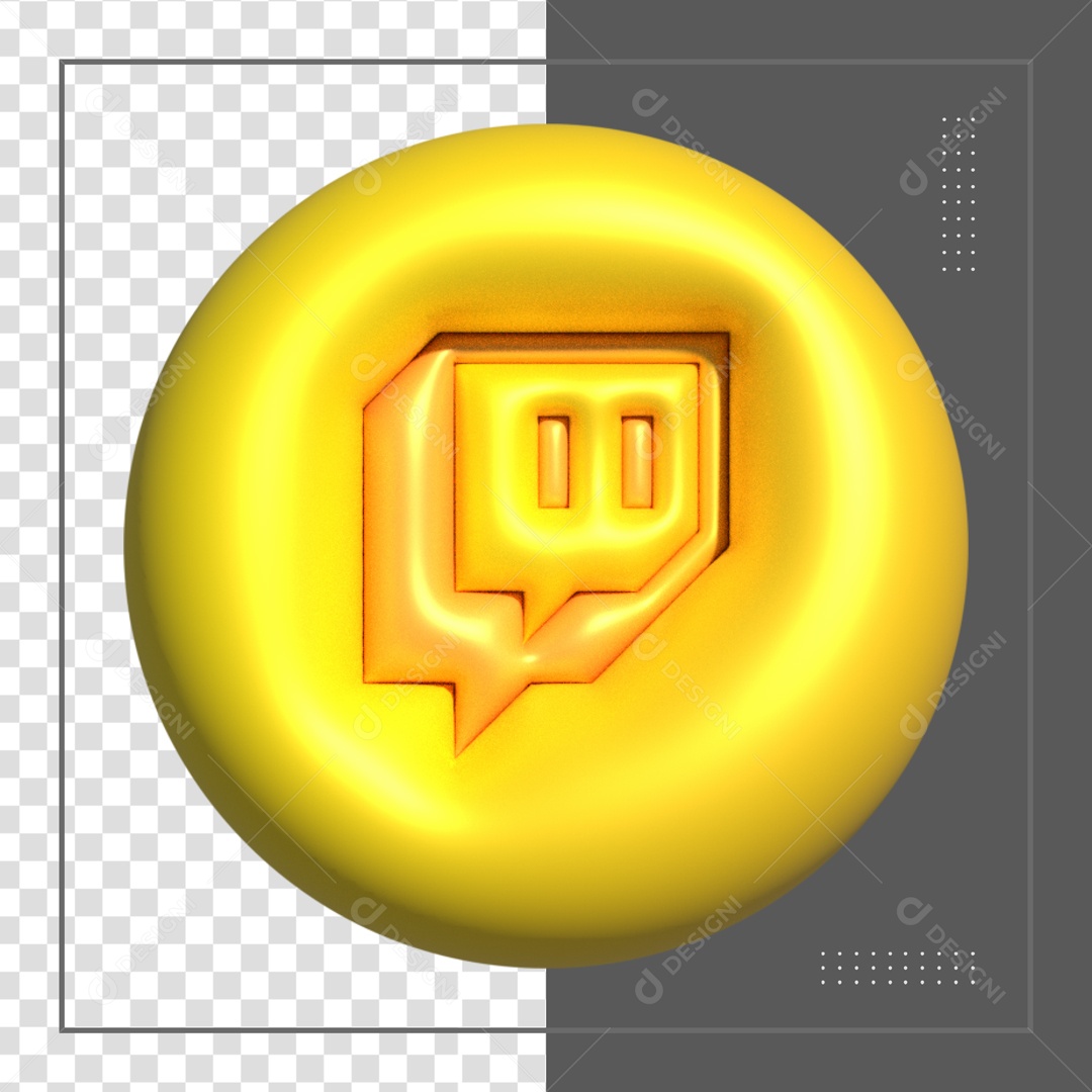 Icone Amarelo Redondo Para Composição PSD