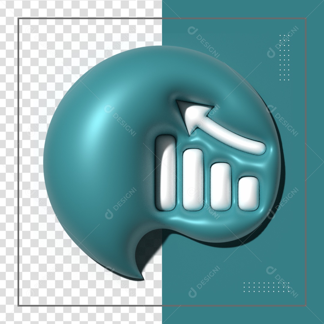 Balão Azul De Aumento De Dados Elemento 3D PSD