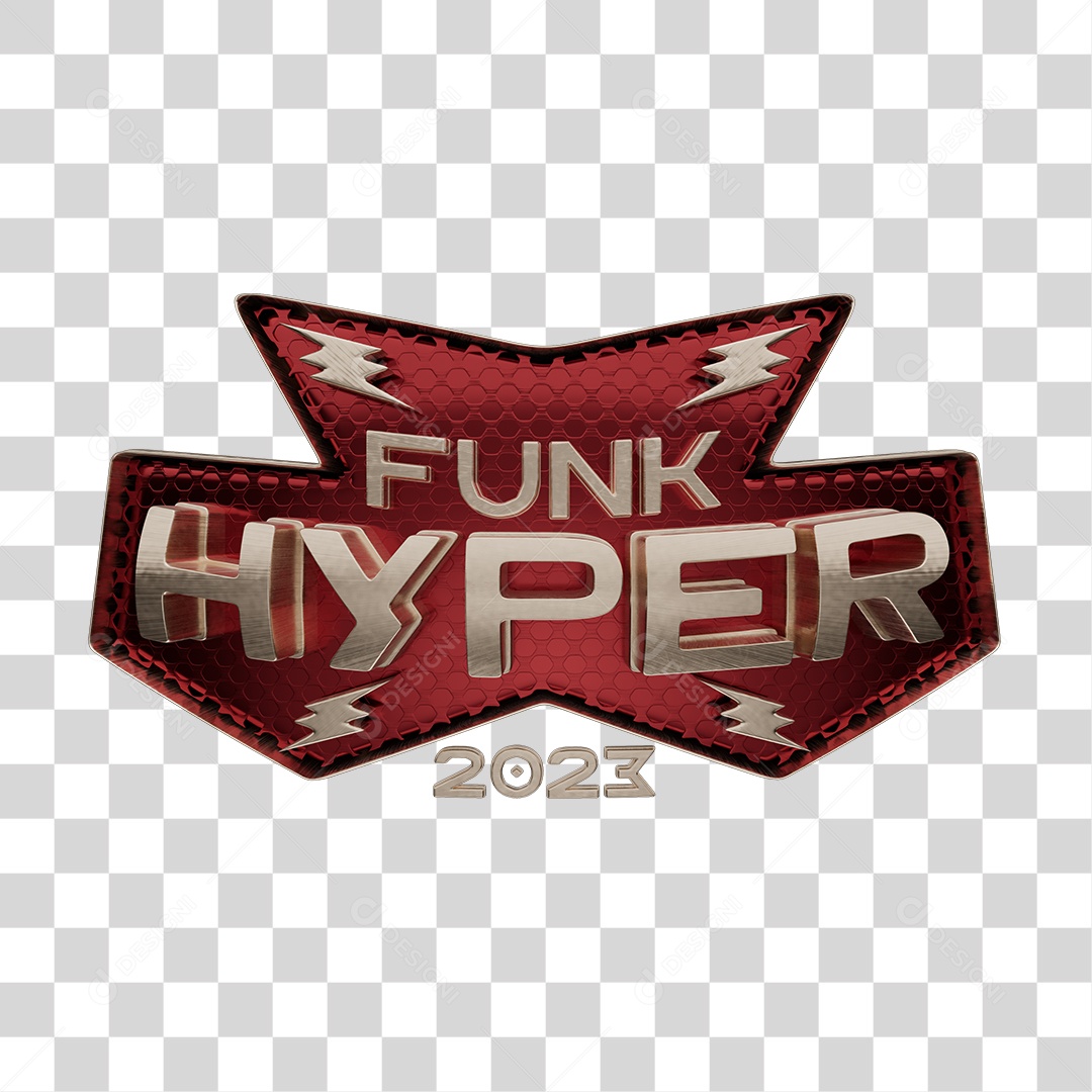 Funk Hyper 2023 Elemento 3D PNG Transparente