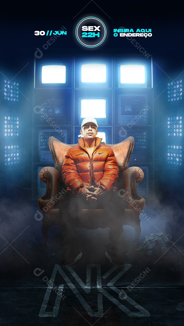 Social Media Capa Neguinho do Kaxeta Flyer PSD Editável