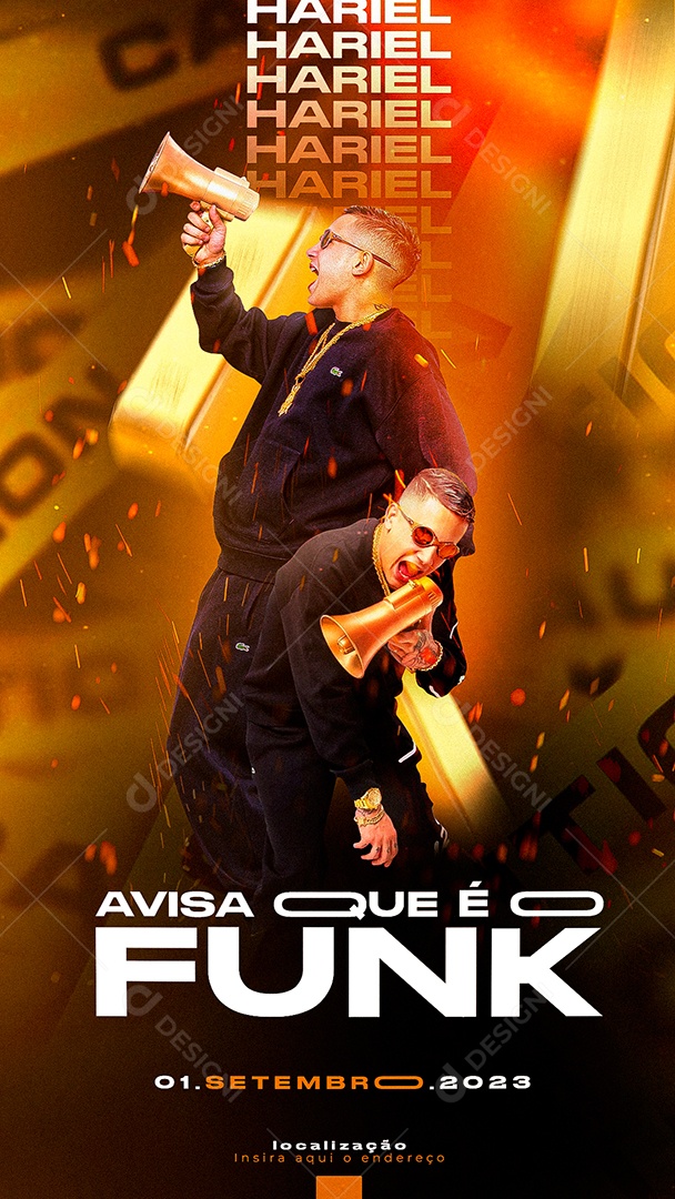 Social Media Flyer Mc Hariel PSD Editável