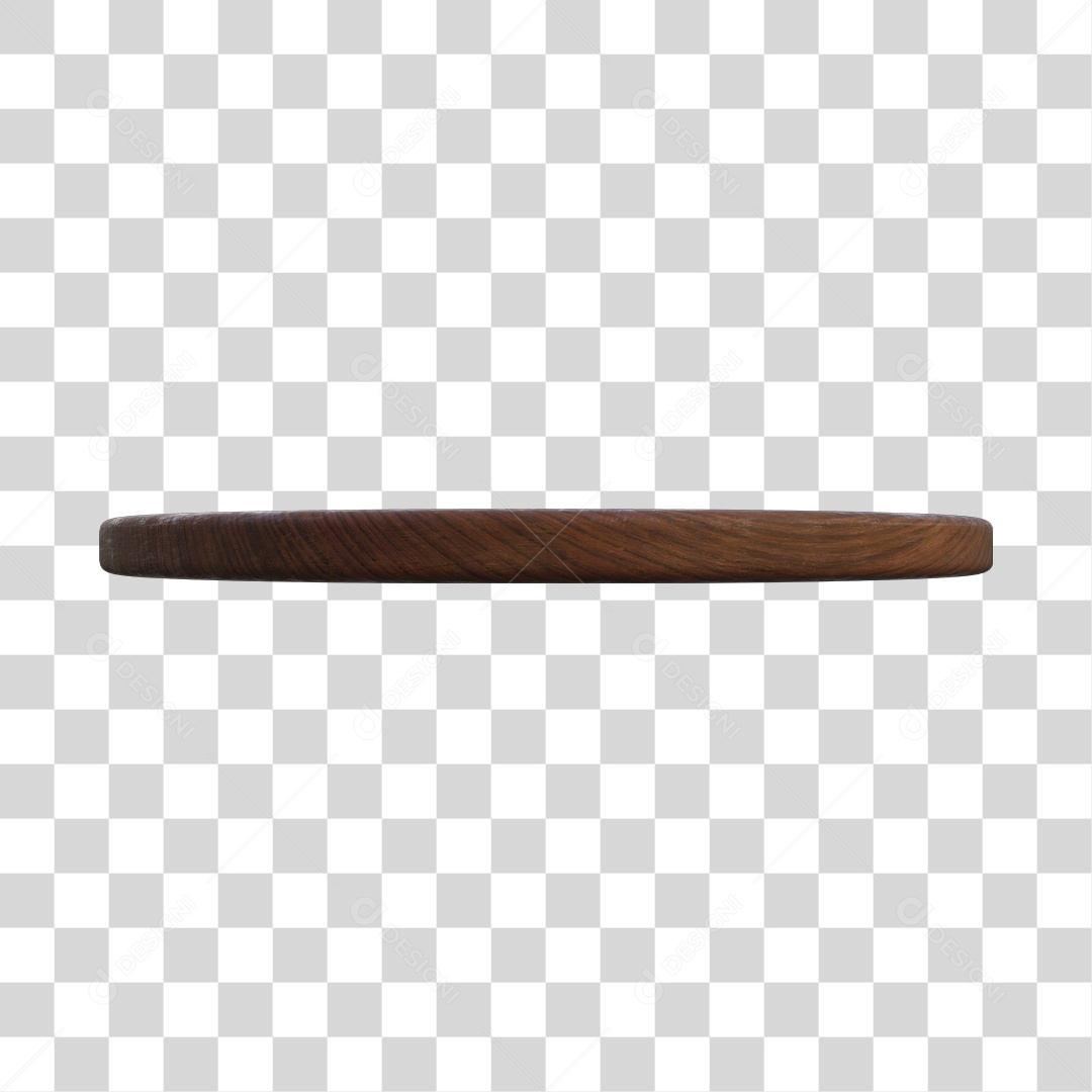 Tábua de Corte De Carne Circular Elemento 3D Para Composição PNG Transparente