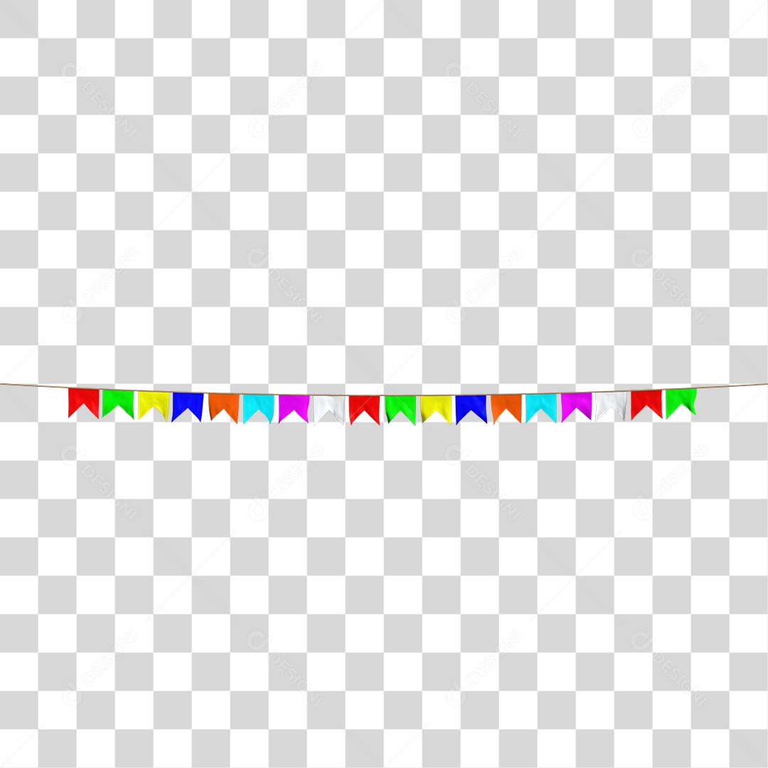 Bandeirinhas De São João Elemento 3D PNG Transparente