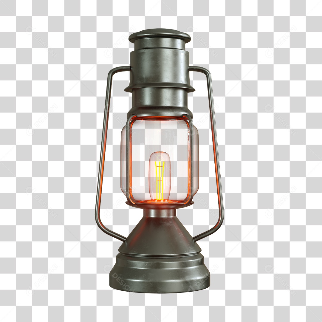 Lamparina De São João Elemento 3D PNG Transparente