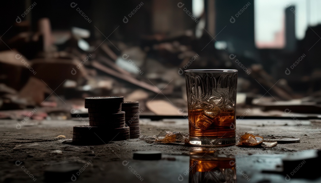 Fichas de pôquer de cassino combina com cartões