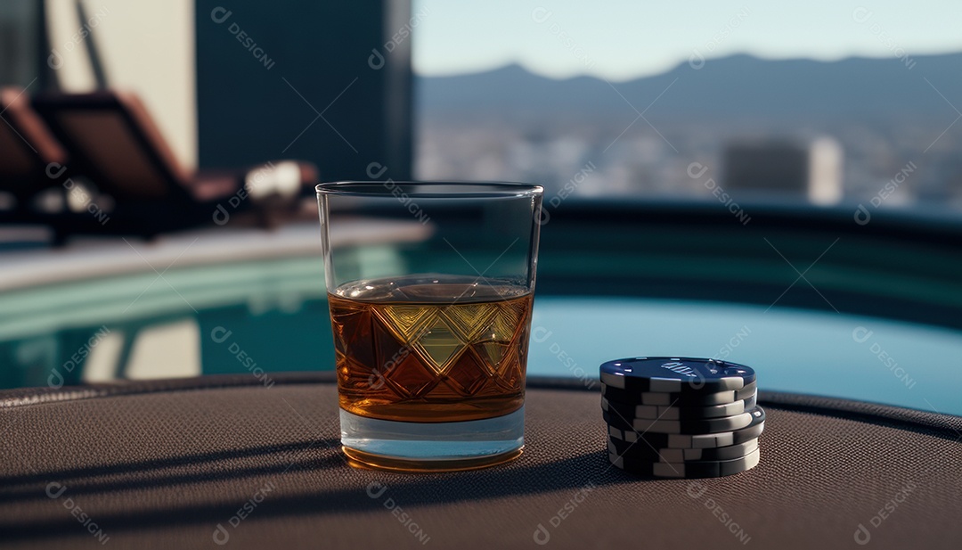 Fichas de pôquer de cassino combina com cartões