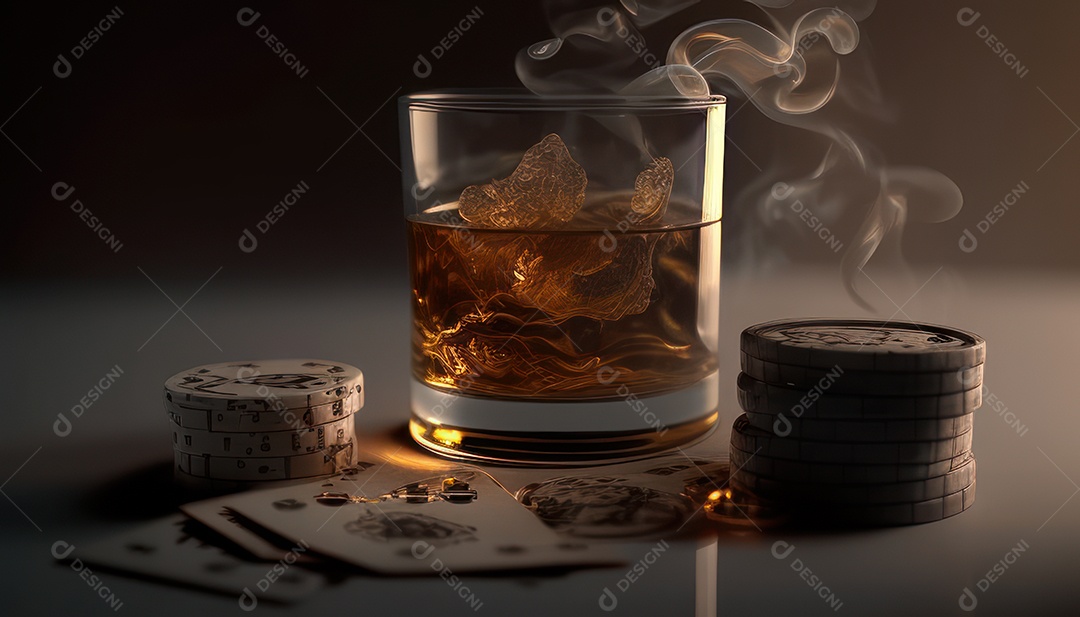 Fichas de pôquer de cassino combina com cartões