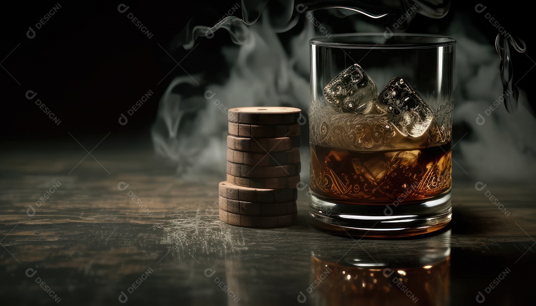 Fichas de pôquer de cassino combina com cartões