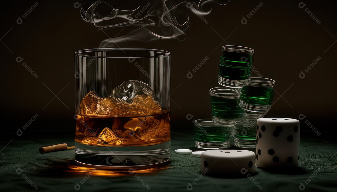 Fichas de pôquer de cassino combina com cartões