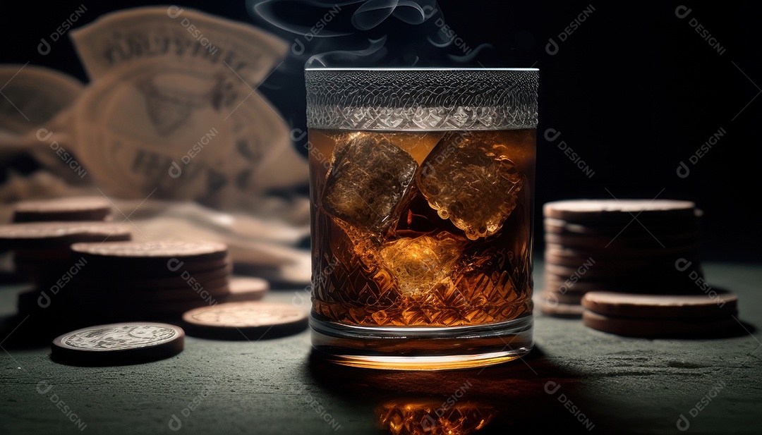 Fichas de pôquer de cassino combina com cartões