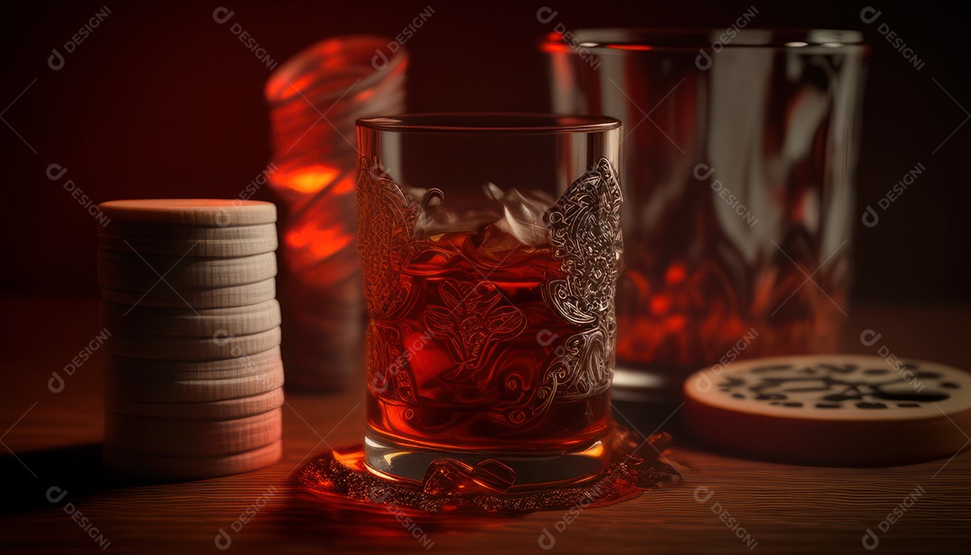 Fichas de pôquer de cassino combina com cartões