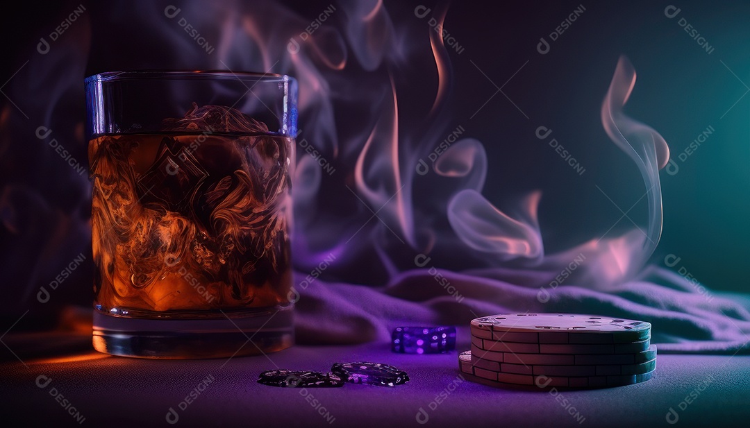 Fichas de pôquer de cassino combina com cartões