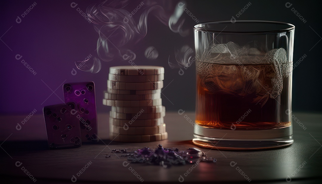 Fichas de pôquer de cassino combina com cartões