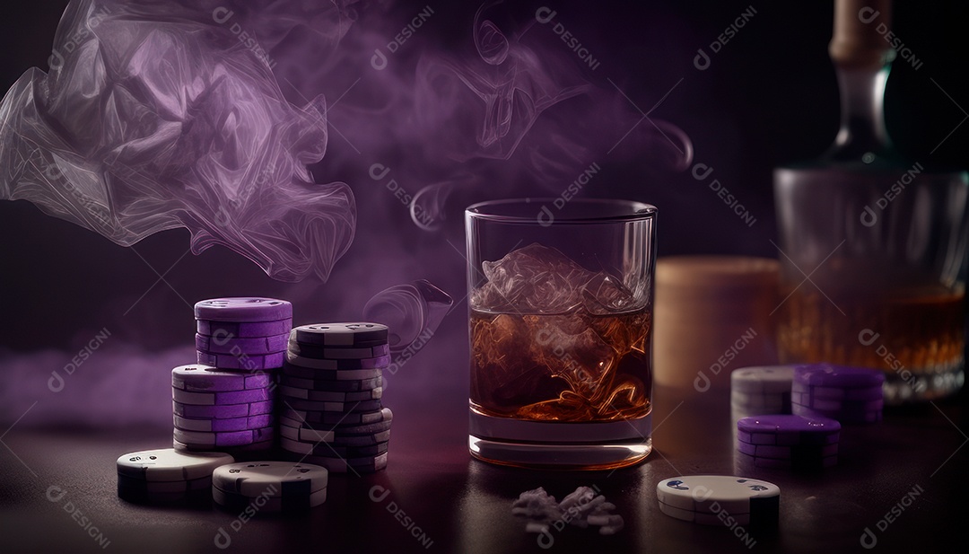 Fichas de pôquer de cassino combina com cartões