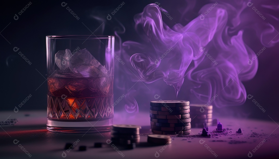 Fichas de pôquer de cassino combina com cartões