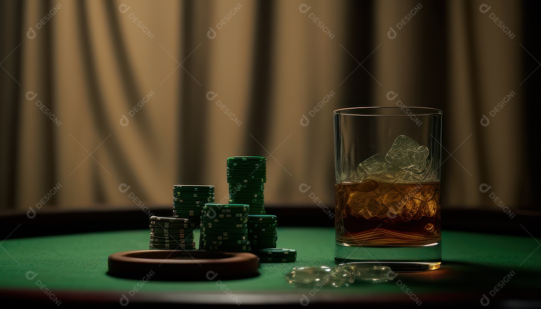 Fichas de pôquer de cassino combina com cartões