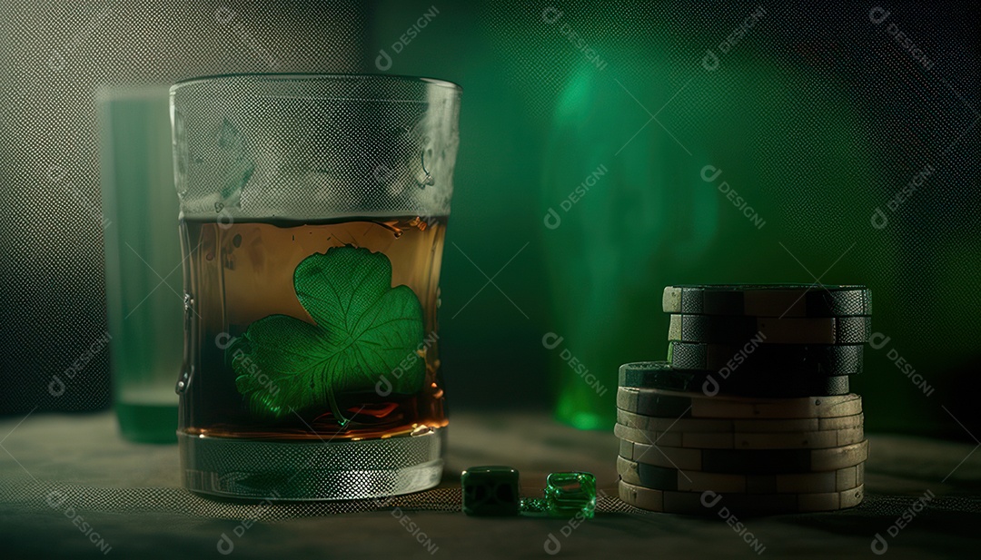 Fichas de pôquer de cassino combina com cartões