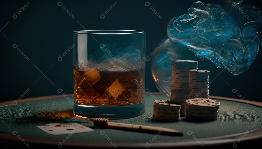 Fichas de pôquer de cassino combina com cartões