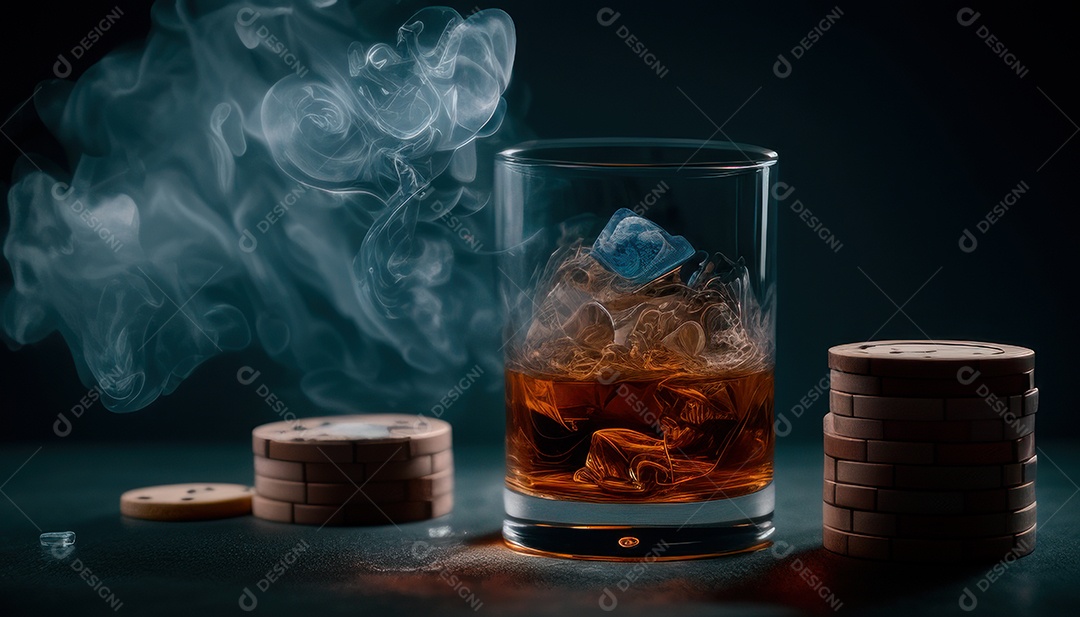 Fichas de pôquer de cassino combina com cartões