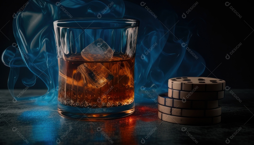 Fichas de pôquer de cassino combina com cartões