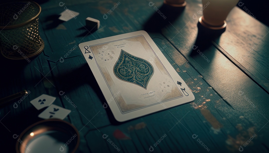 Fichas de pôquer de cassino combina com cartões