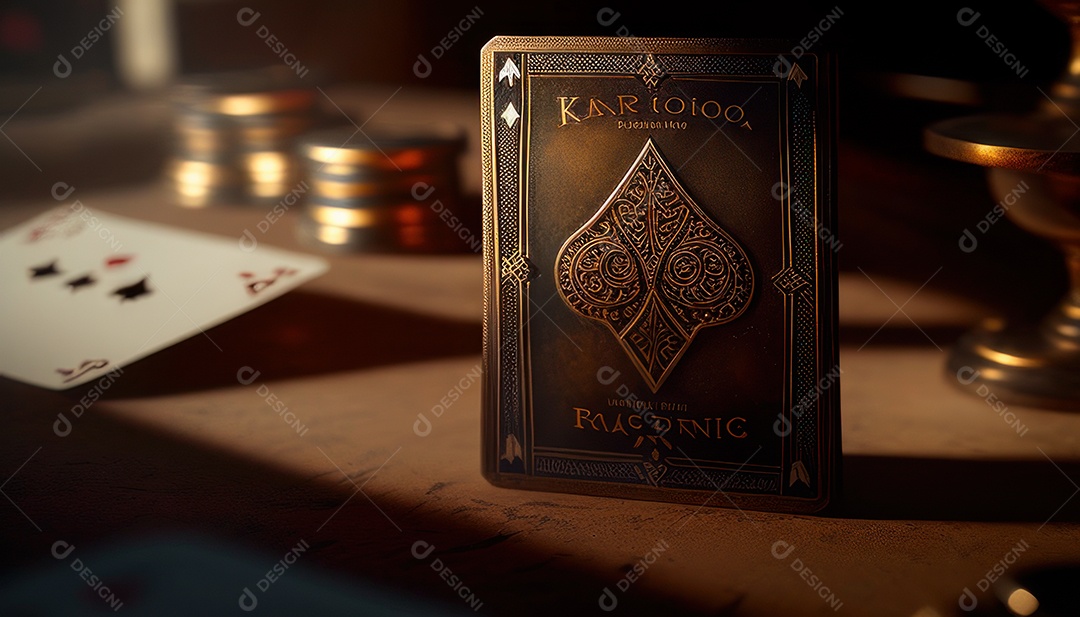 Fichas de pôquer de cassino combina com cartões