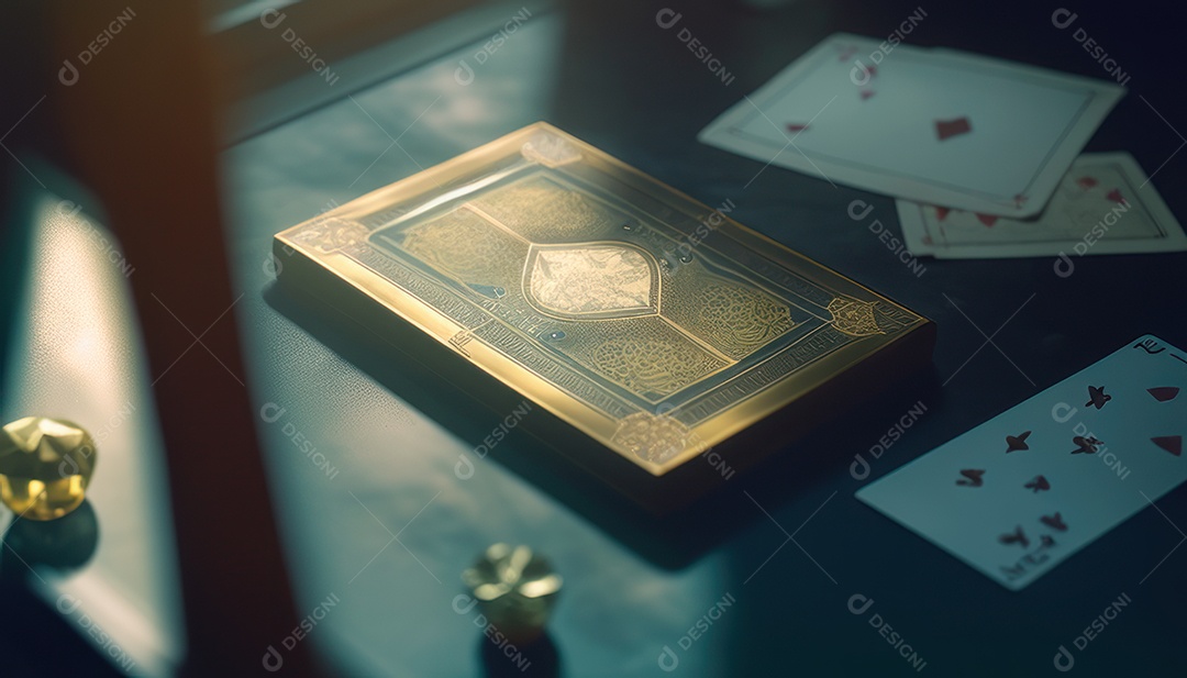 Fichas de pôquer de cassino combina com cartões