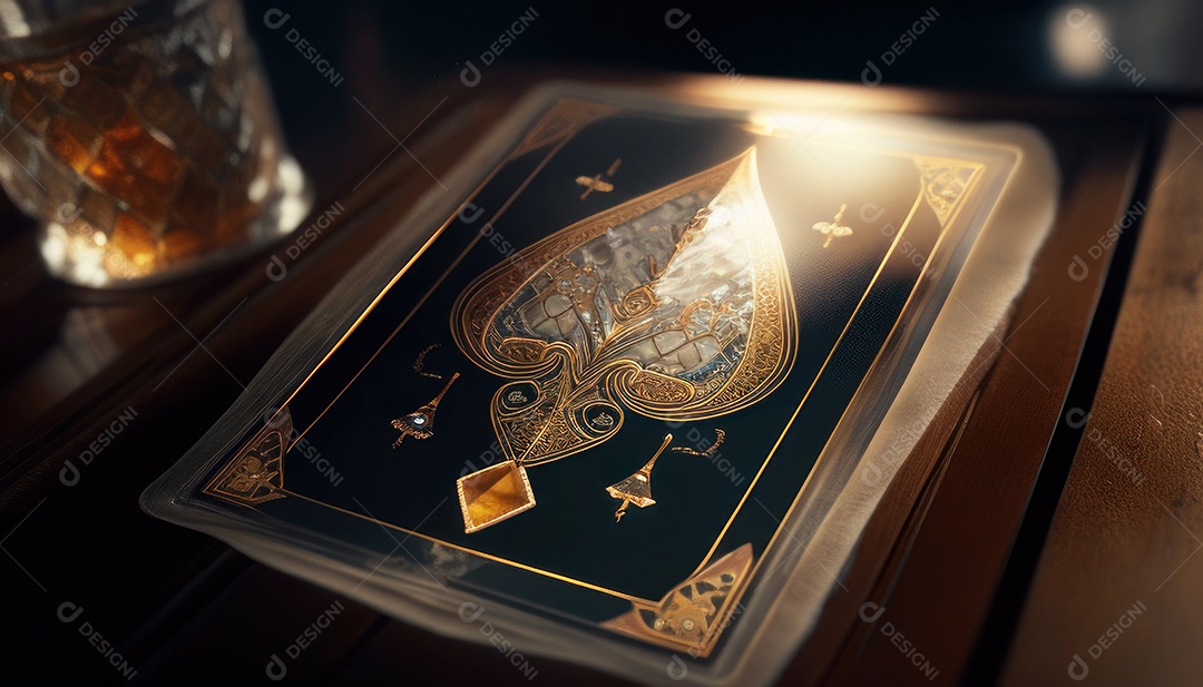 Fichas de pôquer de cassino combina com cartões