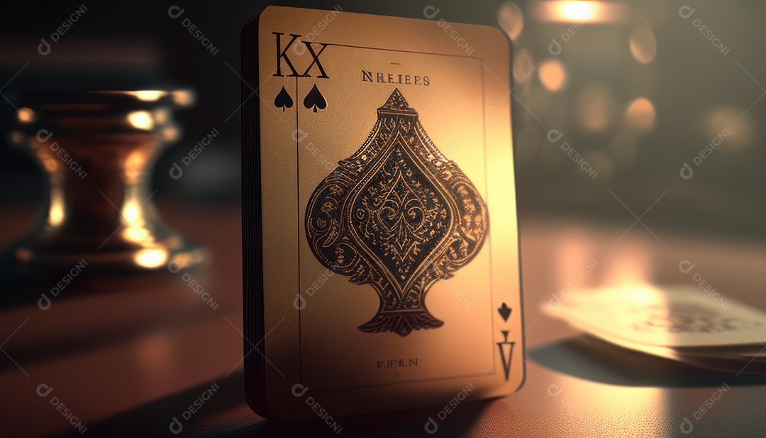 Fichas de pôquer de cassino combina com cartões